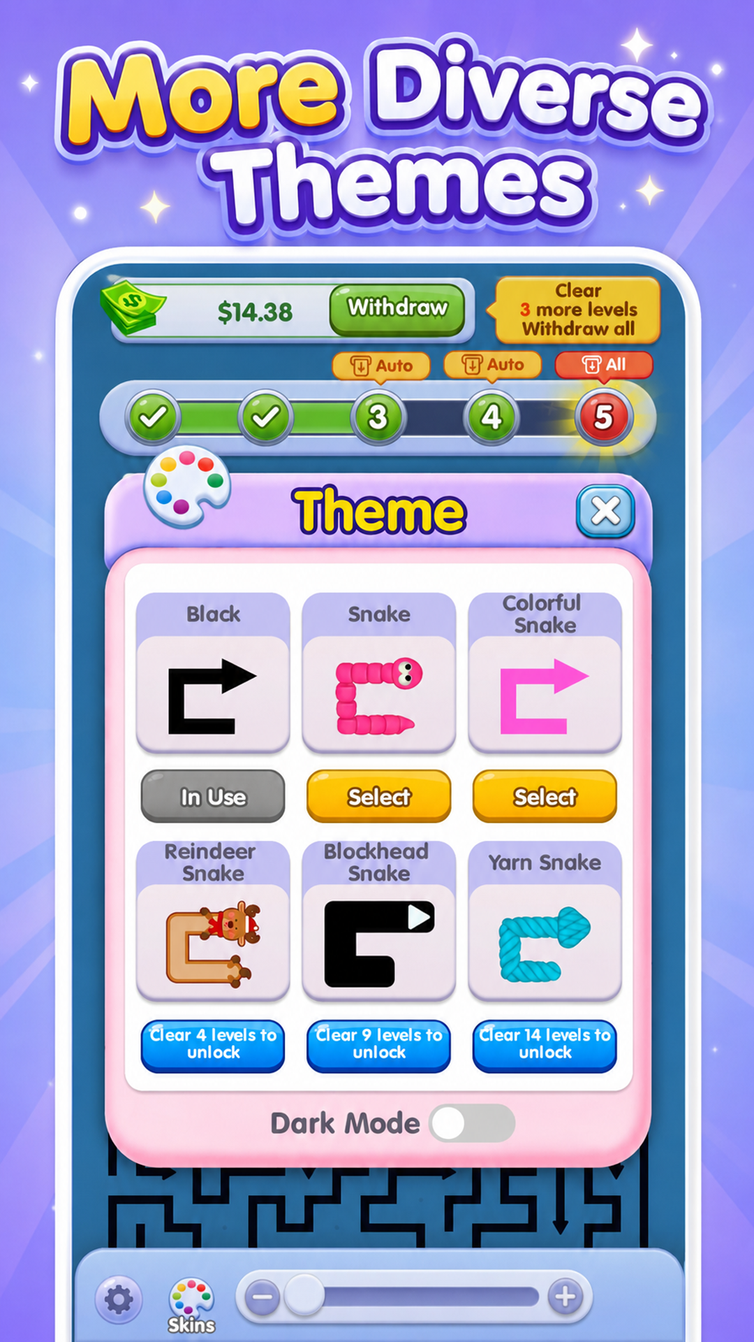 Puzzle screen with varied arrow directions